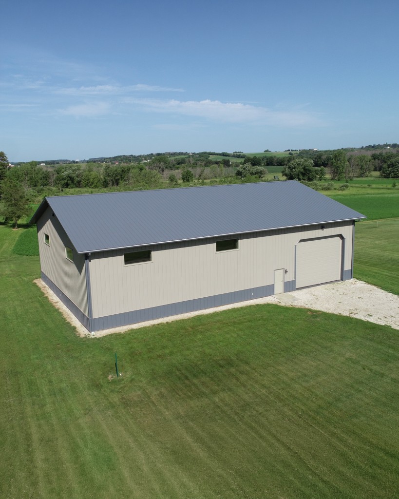58' x 80' Pole Barn Basketball Court