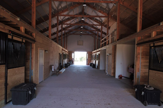 Interior of Equestrian Barn Interior of Equestrian Barn