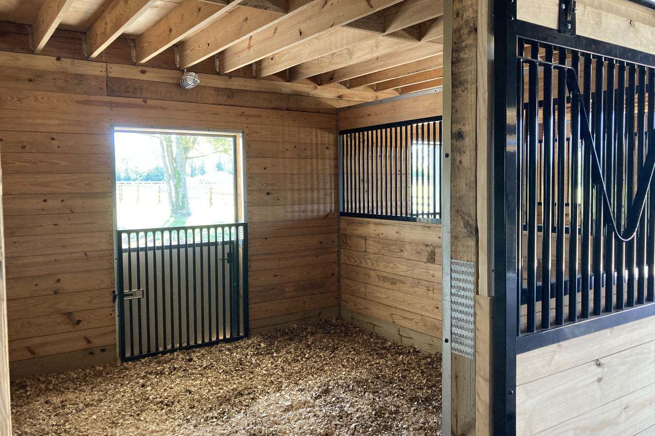 Custom Wood Interior of in Stalls