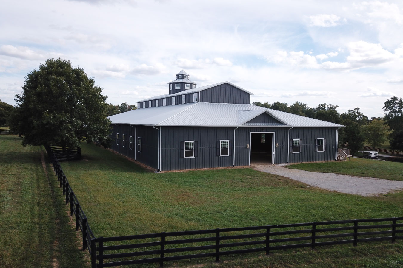 Main Entrance to Arena with View over the Pasture