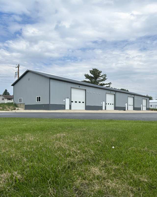 Business Condos Exterior with Commercial Units | Walters Buildings business condos building with multiple commercial units and overhead garage doors