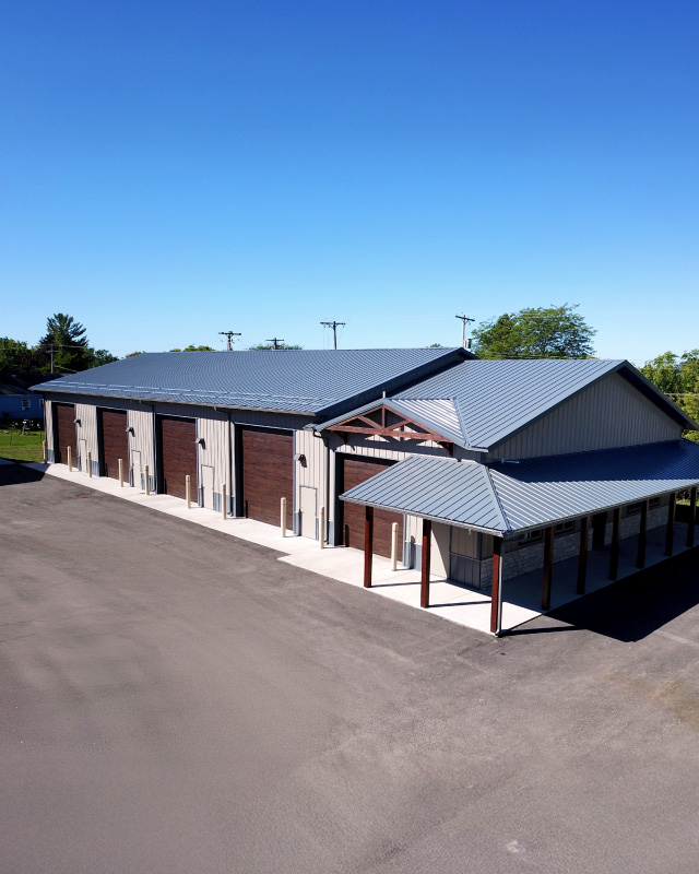 Storage Condominiums Exterior | Walters Buildings storage condominiums with multiple units and overhead garage doors in Wisconsin