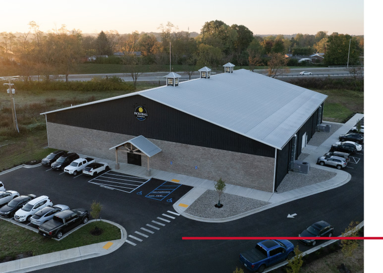 138' x 152' Pickleball Paddock facility built by Walters Buildings