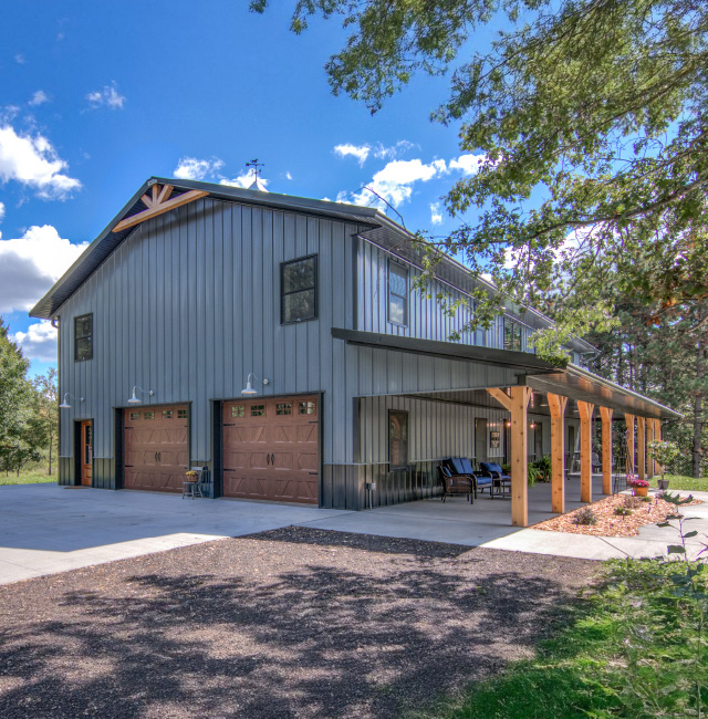 36' x 68' luxury barndominium home built by Walters Buildings