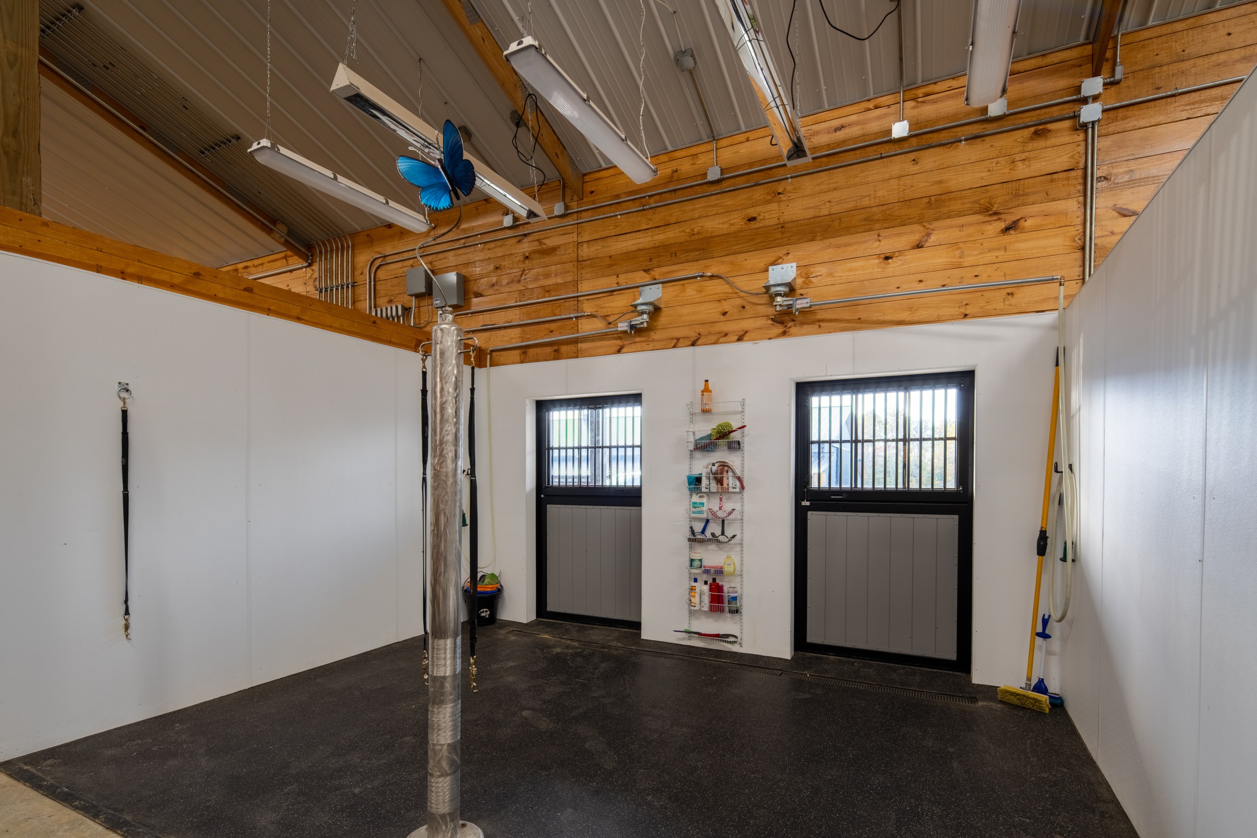 12' x 16' horse wash bay at The Settlement Equestrian Center with wash area, durable finishes, and room for everyday equine care