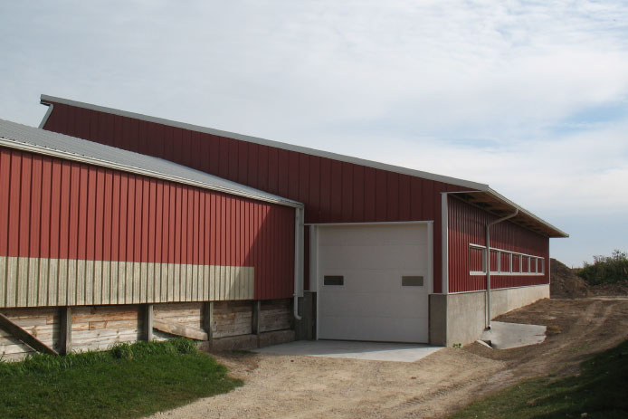 Post-Frame Dairy Barn With Back Overhead Door Post-Frame Dairy Barn With Back Overhead Door