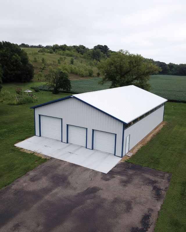 Custom Post-Frame Storage Building in Strum, Wisconsin Custom Post-Frame Storage Building in Strum, Wisconsin