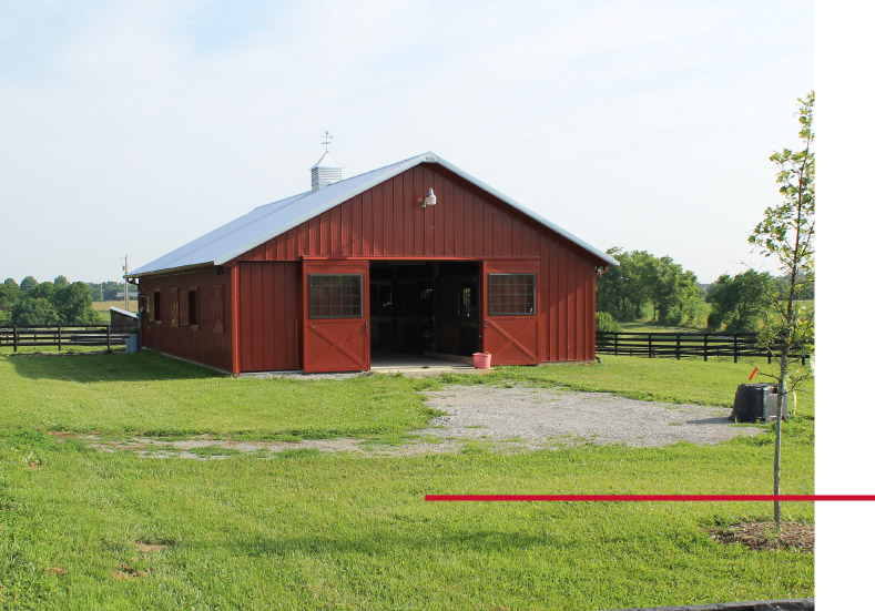 Custom post-frame horse barn built & designed by Walters Buildings Custom post-frame horse barn built & designed by Walters Buildings