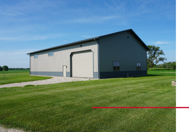 Front Exterior of Custom Pole Barn Sports Complex