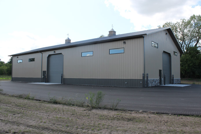 Clipped-corner overhead doors