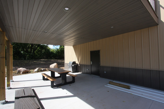 Elevated Rear Porch WIth Gathering Area