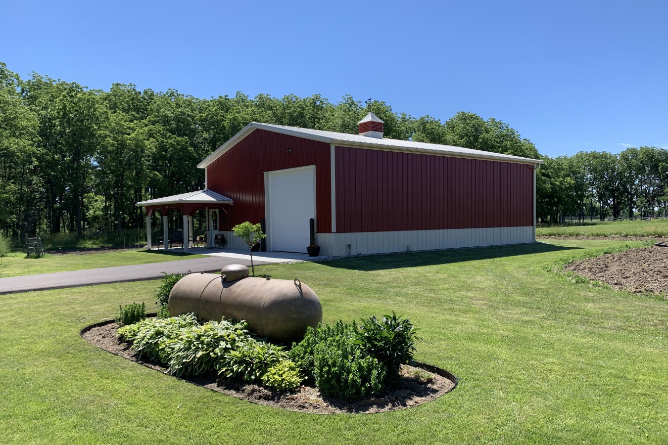 Red & White Pole Barn